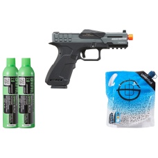 Poseidon CSI XG8 Gas Blow Back Aluminum Pistol - Green Gas Combo - (Metal/gray)