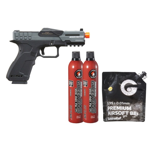 Poseidon CSI XG8 Gas Blow Back Aluminum Pistol - Green Gas Combo - (Metal/gray)