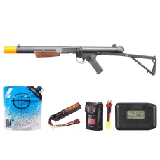 S&t Sterling Mk5 L34a1 Airsoft Aeg Submachine Gun - Battery/Adapter/Charger Combo - (Black)