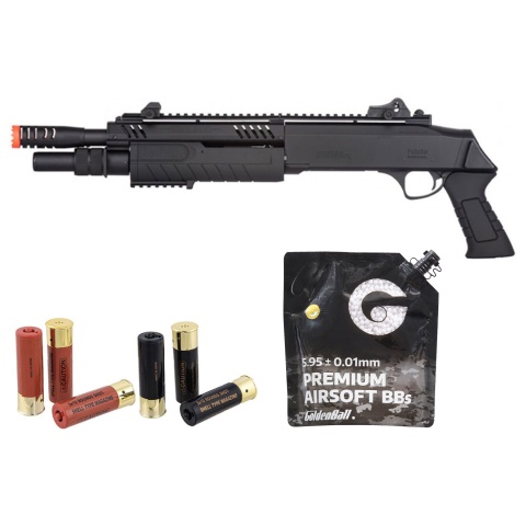 FABARM STF/12 Short Barrel Spring Shotgun - Shell Combo - (Black)