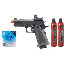 Vorsk Airsoft 3.8 Hi Capa Pro w/ Micro Dot - Green Gas Combo - (Black)