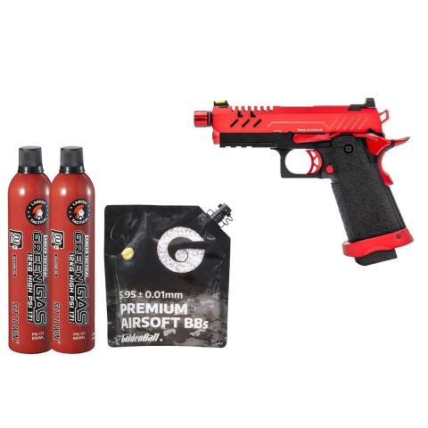 Vorsk Airsoft 3.8 Hi Capa Pro - Green Gas Combo - (Red)