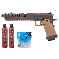 Vorsk Hi-Capa 7.0 Titan GBB Pistol - (Tan/Bronze) Green Gas Combo