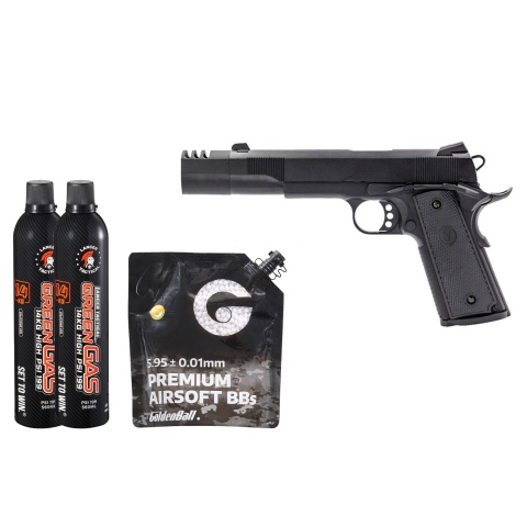 Vorsk Airsoft VP-X Gas Blowback Pistol - Green Gas Combo - (Black)