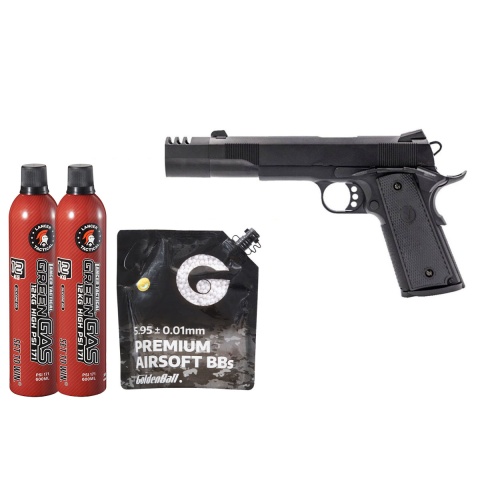 Vorsk Airsoft VP-X Gas Blowback Pistol - Green Gas Combo - (Black)