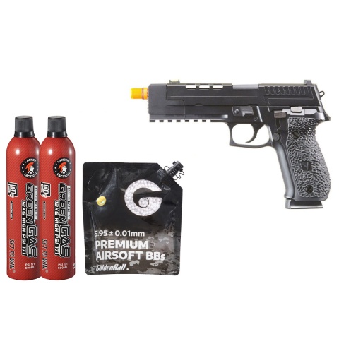 Vorsk Airsoft VP26X Gas Blowback Pistol - Green Gas Combo - (Black)