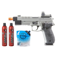 Vorsk Hi-Capa VP26X GBB Pistol w/ Red Dot Sight - (Gray) Green Gas Combo