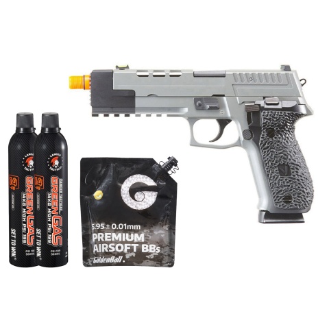 Vorsk Airsoft VP26X Gas Blowback Pistol - (Gray) Green Gas Combo