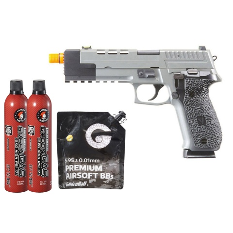 Vorsk Airsoft VP26X Gas Blowback Pistol - (Gray) Green Gas Combo