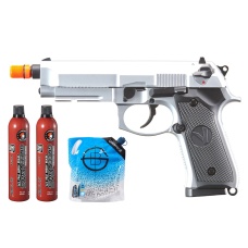 Vorsk Airsoft VM9 Osiris Gas Blowback Pistol - (Silver) Green Gas Combo
