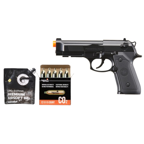 WinGun 302 Non Blowback M9 Airsoft Co2 Gas Blowback Airsoft Pistol w/ BB/CO2 Combo