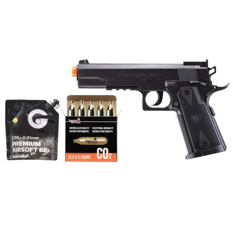 WinGun PowerWin 304B Non-Blowback CO2 1911 Airsoft Pistol w/ BB/CO2 Combo