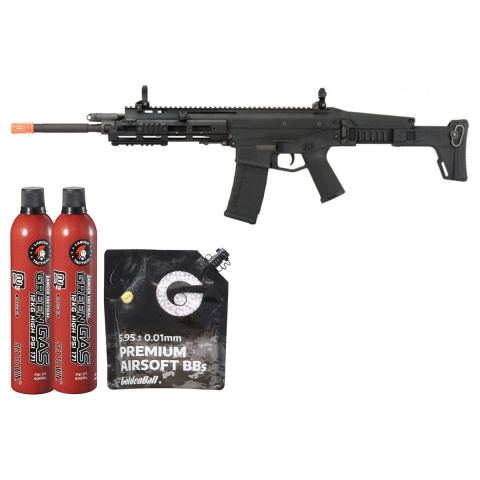 WE Tech MSK Open Bolt Gas Blowback GBBR Airsoft Rifle - (Black) Green Gas Combo