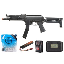 Lct ZK Series Ak Airsoft Aeg Rifle W/ Side-folding Z Series Stock And Handguard - Battery/Charger Combo - (Black)