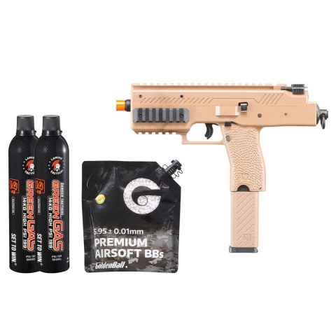 Vorsk VMP-1C GBB Airsoft SMG - Green Gas Combo - (Tan)