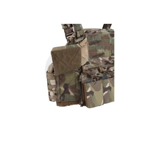 Tactical Chest Plate Carrier with Triple MOLLE Magazine Hunting Vest Front and Airsoft Gear Back Bag