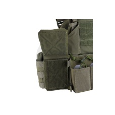 Tactical Chest Plate Carrier with Triple MOLLE Magazine Hunting Vest Front and Airsoft Gear Back Bag