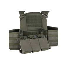 Tactical Chest Plate Carrier with Triple MOLLE Magazine Hunting Vest Front and Airsoft Gear Back Bag