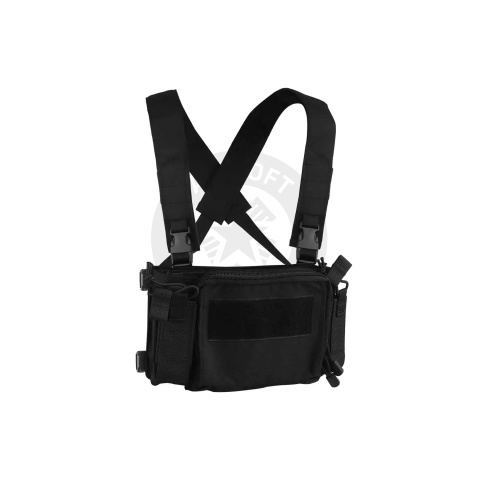 Tactical Vest Triple 5.56 Mag Front w/ Double 9MM Mag Side Pouches Airsoft Kit