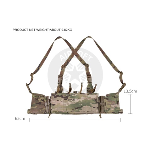 Tactical Molle Chest Rig Vest w/ 5.56 Magazine Front Panel