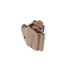 Lancer Tactical Light Bearing Hard Shell Holster for Glock 17 - (Tan)