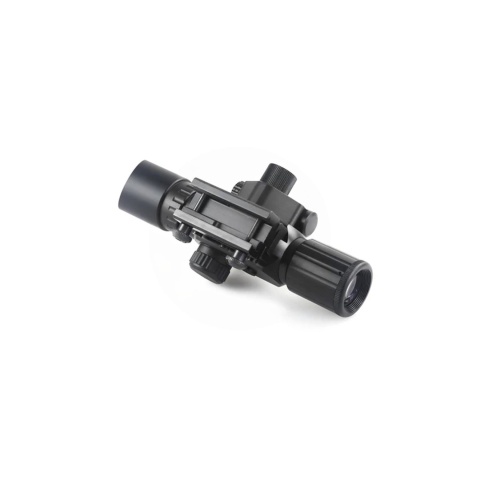 Lancer Tactical 4x30IR Short Red Dot Scope Equipped With Red Laser Mechanism Fits 11mm/20mm Rails - (Black)