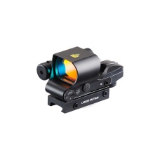 Lancer Tactical Picatinny 4 Reticle Red Dot Reflex Sight w/ Laser - (Black)
