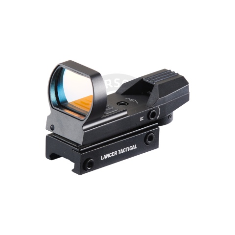 Lancer Tactical Red Dot 4 Reticle Reflex Scope with USB-C Plug  - (Black) 