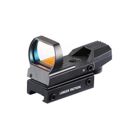 Lancer Tactical Red Dot 4 Reticle Reflex Scope with USB-C Plug  - (Black) 