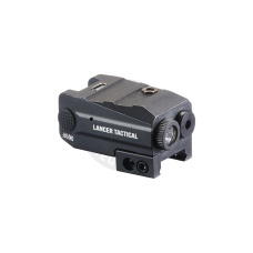 Lancer Tactical Low Profile Picatinny Flashlight w/ Laser - (Black)