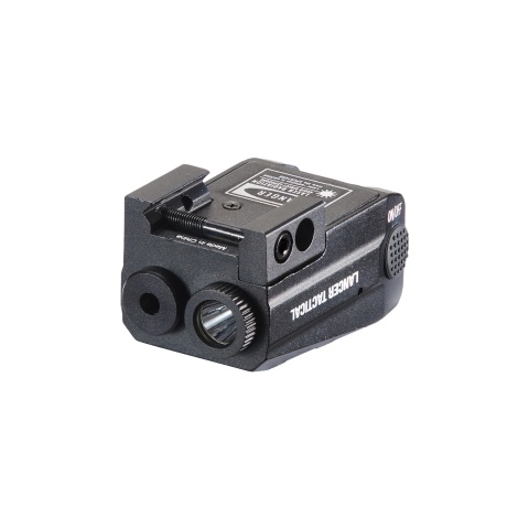 Lancer Tactical Low Profile Picatinny Flashlight w/ Laser - (Black)