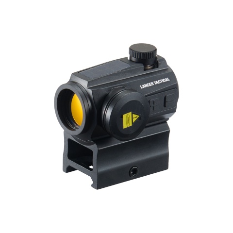 Lancer Tactical Compact Airsoft Reflector Red Dot Sight w/ High Profile Mount - (Black)
