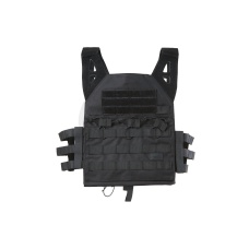 Lancer Tactical Lightweight Molle Tactical Vest with Retention Cords (Color: Black)