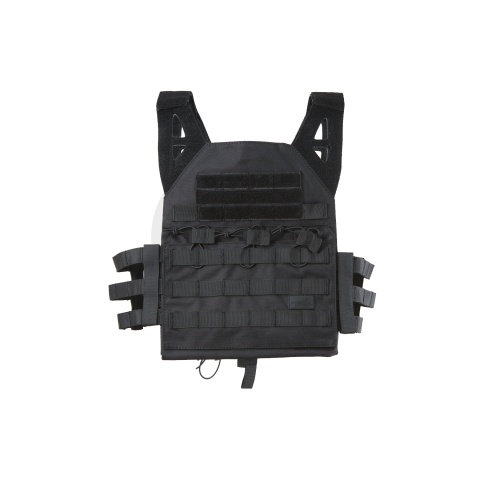 Lancer Tactical Lightweight Molle Tactical Vest with Retention Cords (Color: Black)