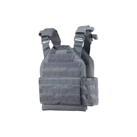 Lancer Tactical 1000D Nylon Buckle Up Assault Plate Carrier - (Grey)