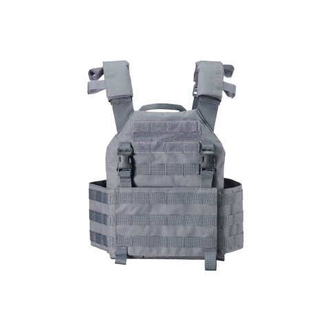 Lancer Tactical 1000D Nylon Buckle Up Assault Plate Carrier - (Grey)