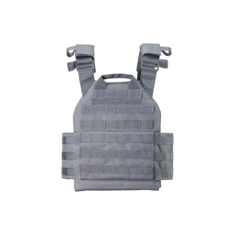 Lancer Tactical 1000D Nylon Buckle Up Assault Plate Carrier - (Grey)
