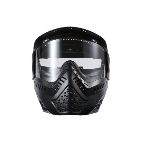 Lancer Tactical Full Face Airsoft Mask with Visor (Color: Black)