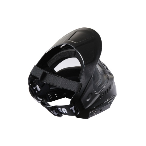 Lancer Tactical Full Face Airsoft Mask with Visor (Color: Black)