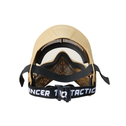Lancer Tactical Full Face Airsoft Mask with Visor (Color: Tan)