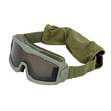 LANCER TACTICAL AERO PROTECTIVE OD GREEN AIRSOFT GOGGLES (SMOKE LENS)