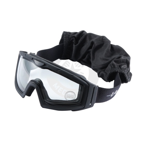 Lancer Tactical Rage Protective Black Airsoft Goggles - CLEAR LENS