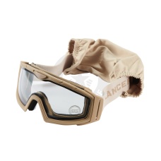 Lancer Tactical Rage Protective Tan Airsoft Goggles - CLEAR LENS