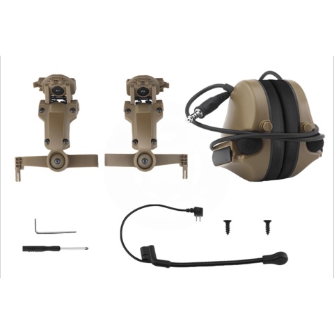 Airsoft C5 Tactical Communication Headset For Helmets