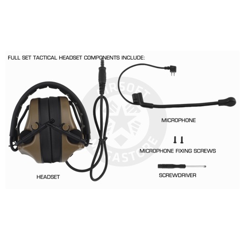 Airsoft C5 Tactical Communication Headset