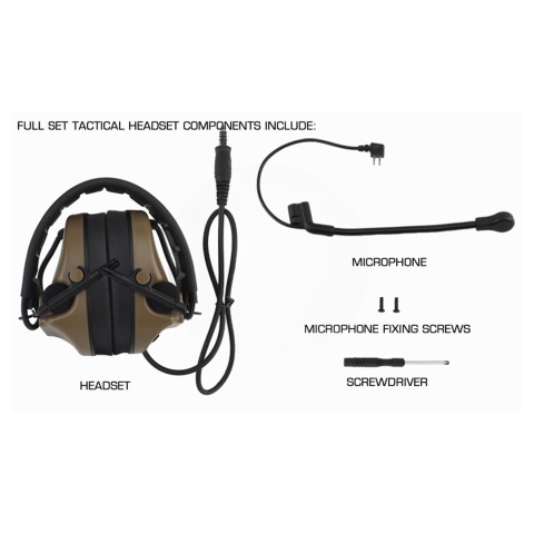 Airsoft C5 Tactical Communication Headset