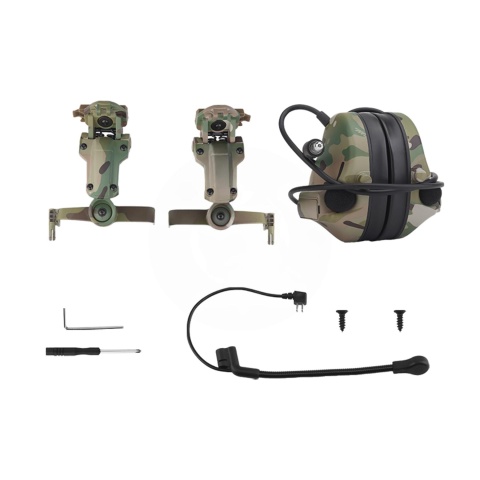 Airsoft C5 Tactical Communication Headset w/ Noise Reduction For Helmets