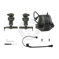 Airsoft C5 Tactical Communication Headset w/ Noise Reduction For Helmets