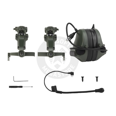 Airsoft C5 Tactical Communication Headset w/ Noise Reduction For Helmets