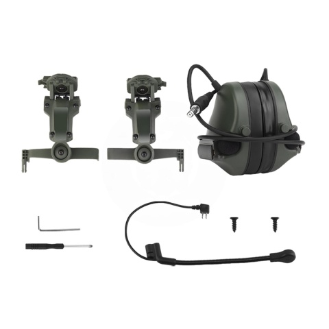 Airsoft C5 Tactical Communication Headset w/ Noise Reduction For Helmets